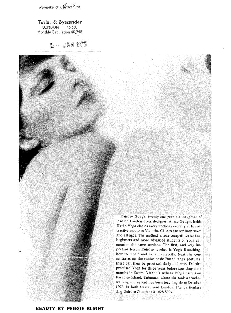 Tatler Magazine, Jan 1975