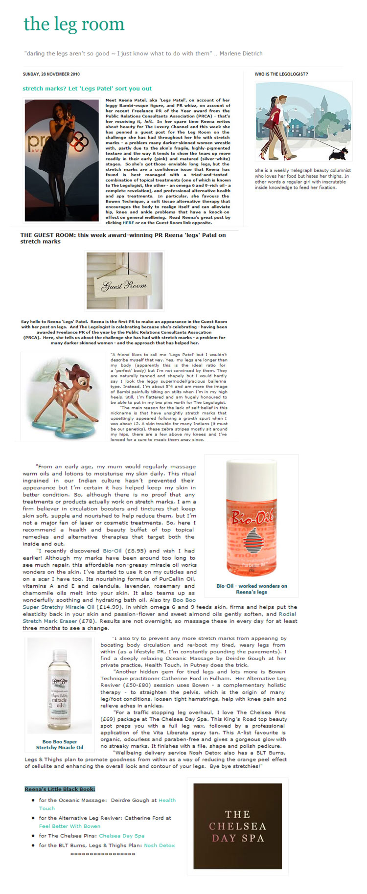 the leg room Magazine, Nov 2010